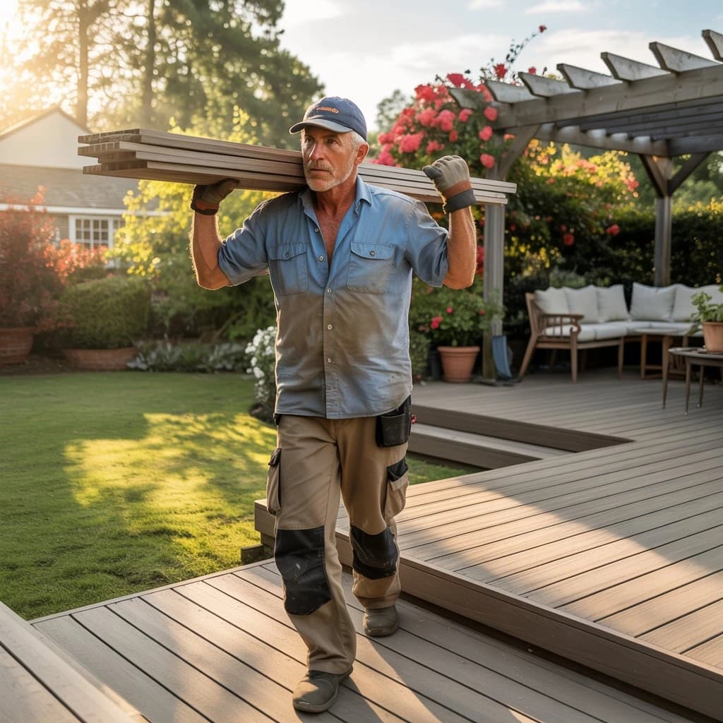 is a composite decking board heavy