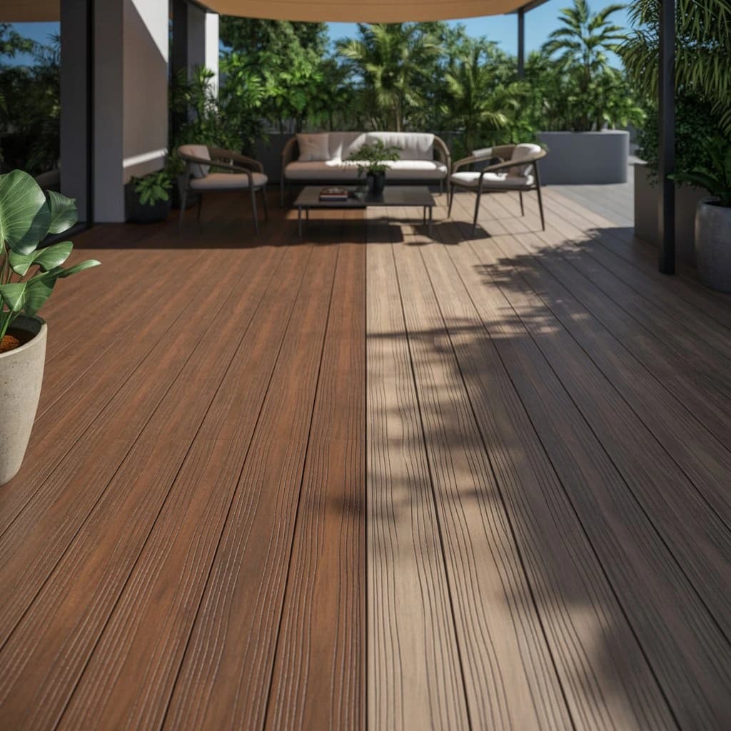 Does composite decking discolour