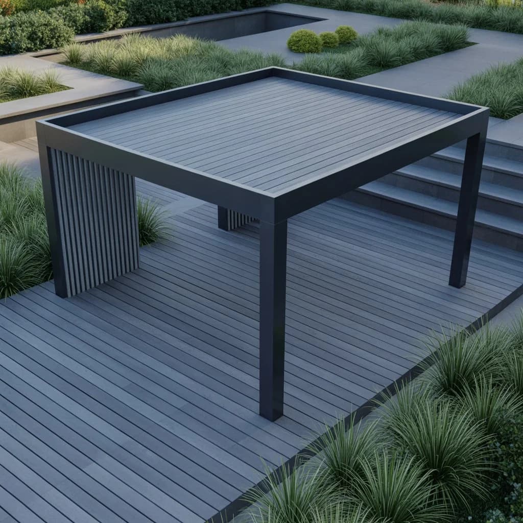 Composite decking boards and a gazebo
