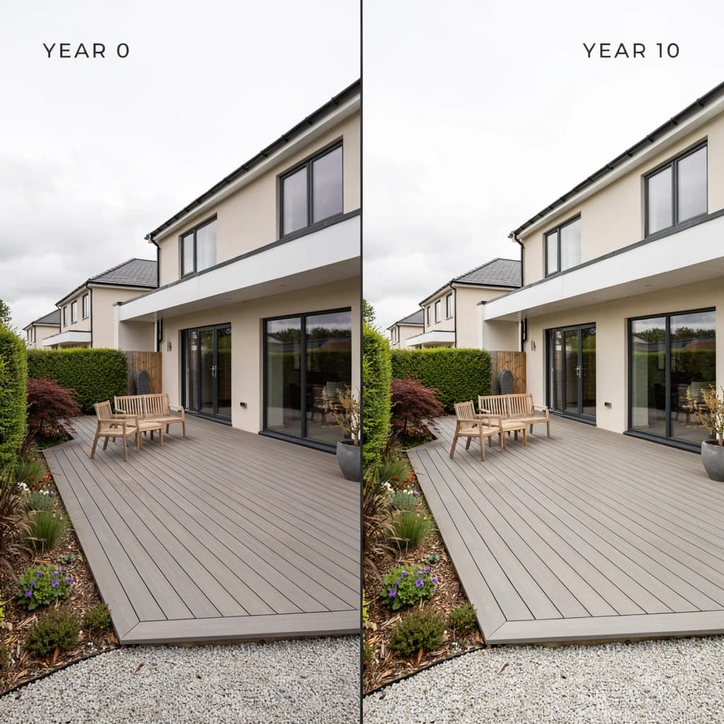 composite deck after 10 years of use