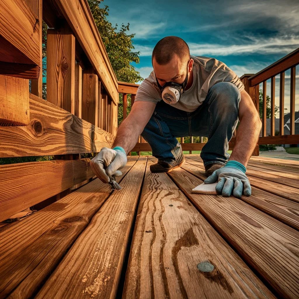cleaning the terrace