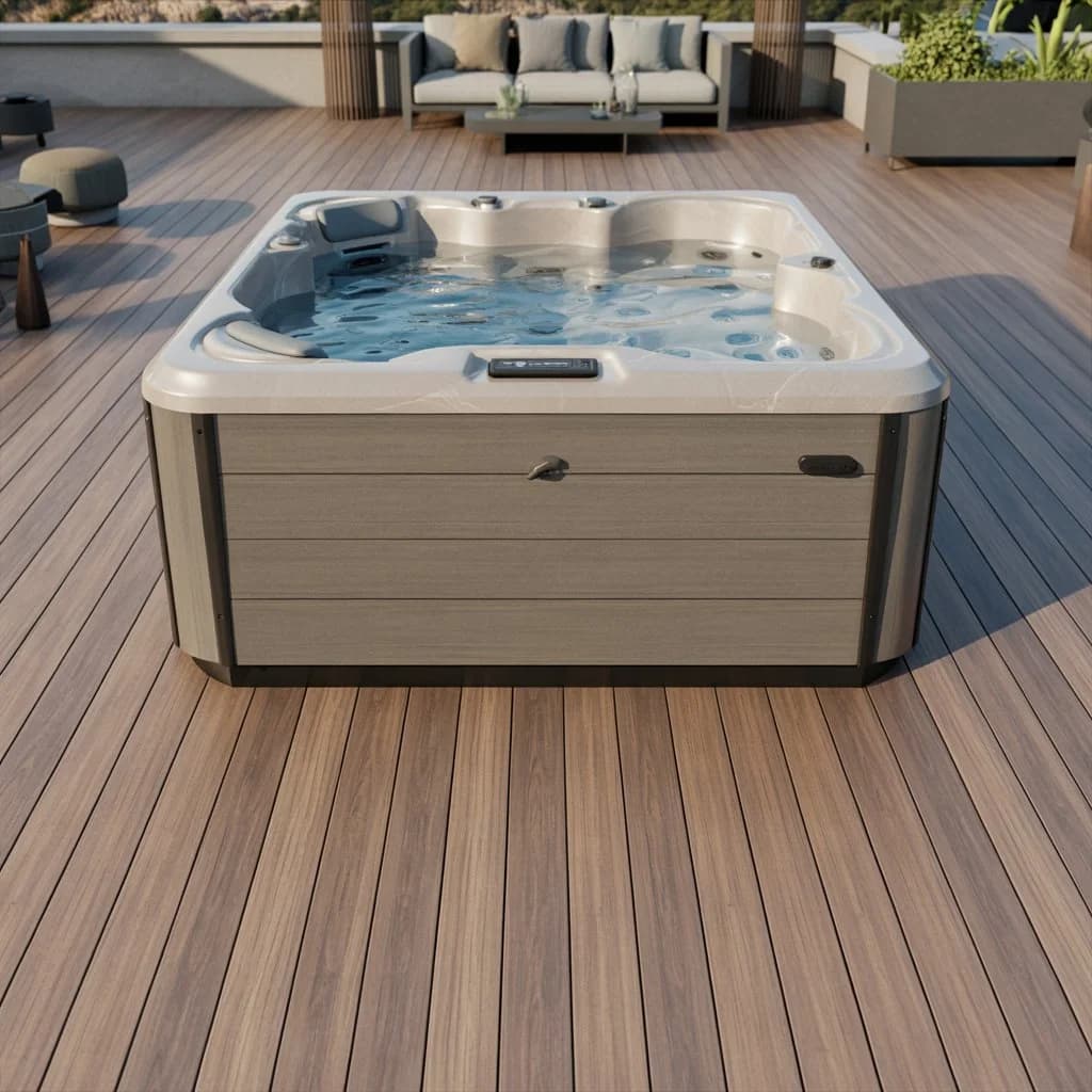 composite decking - hot tub