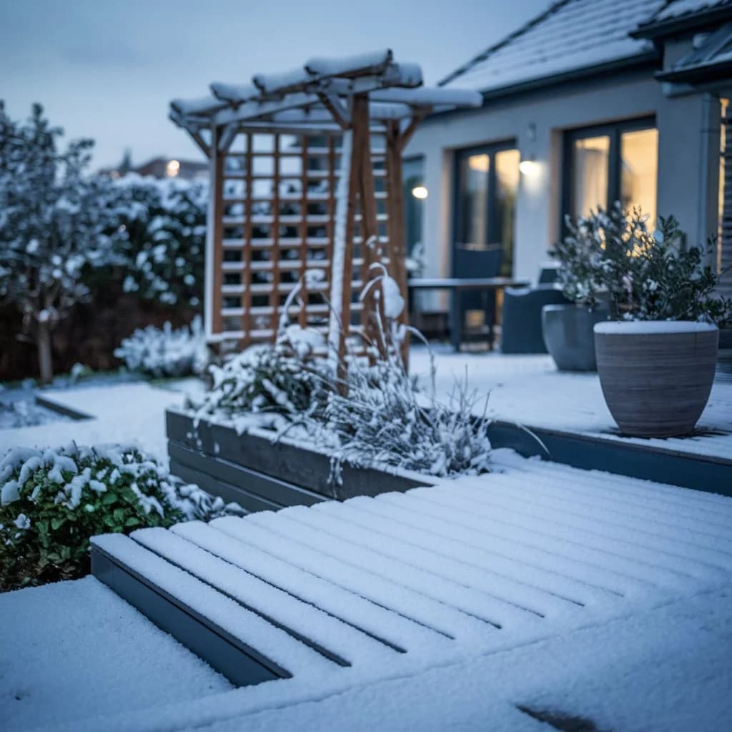 snowy decking