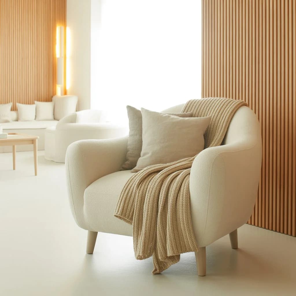 slatted panels on a backing board