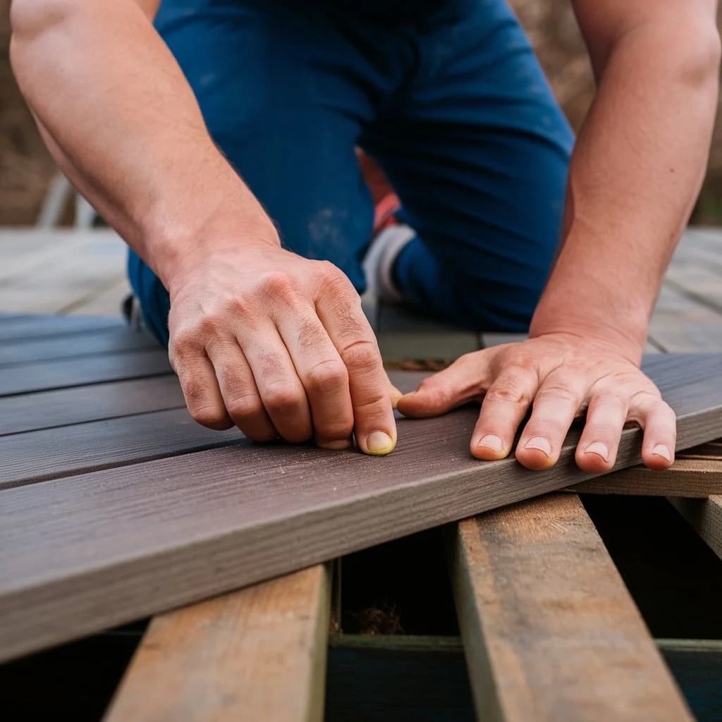 installing decking boards on joists