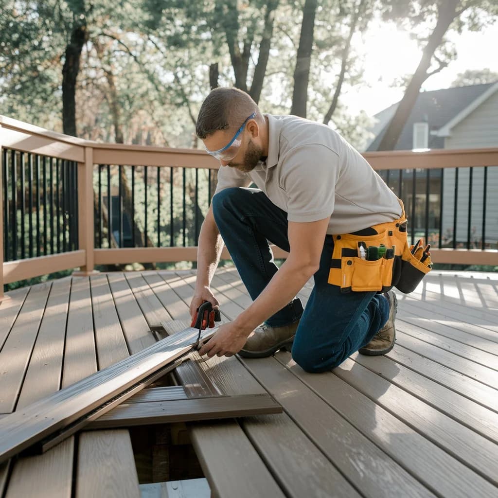 repairing a composite decking board