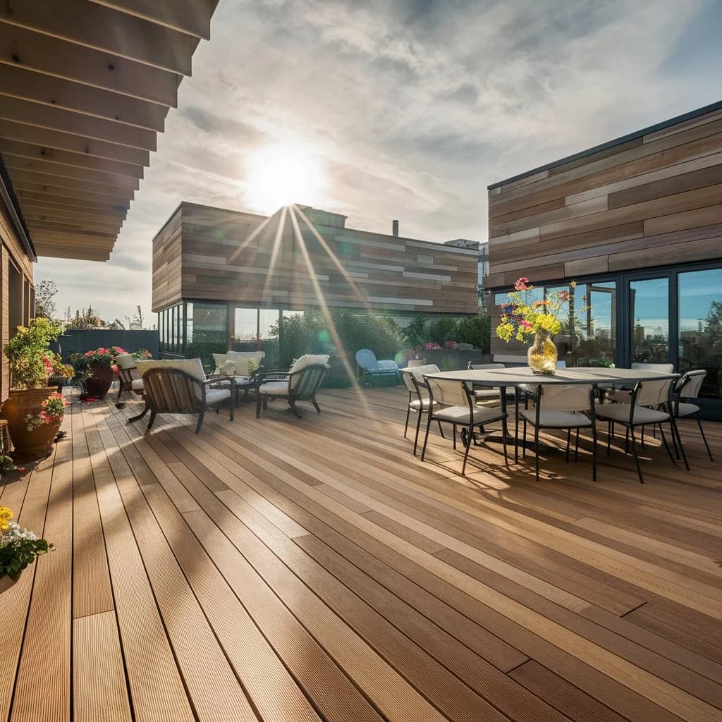 sun-drenched terrace