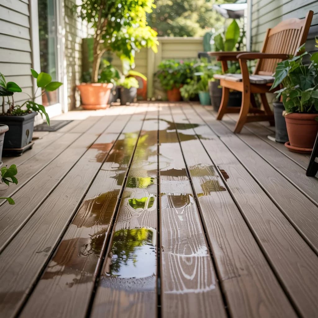 discolouration on terrace