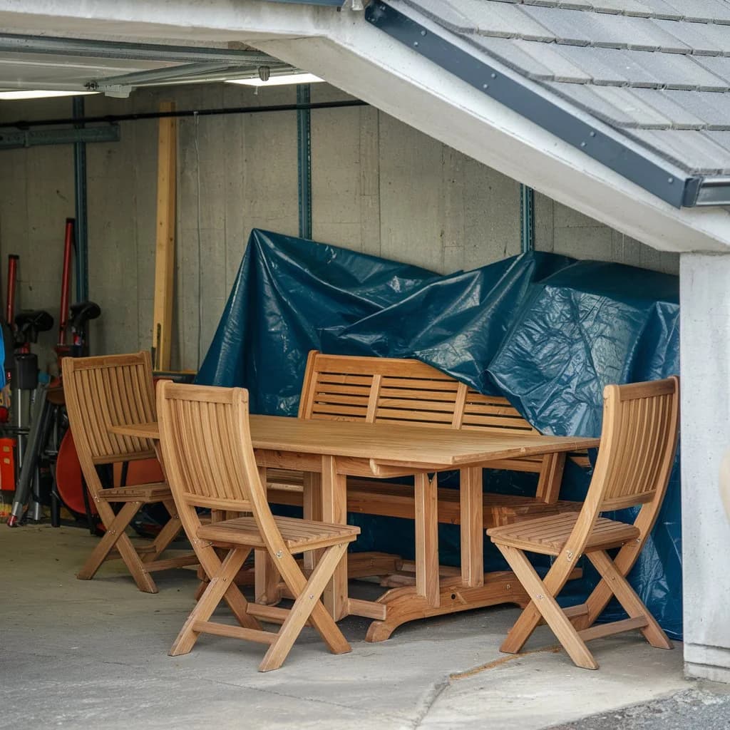 storing furniture in a garage
