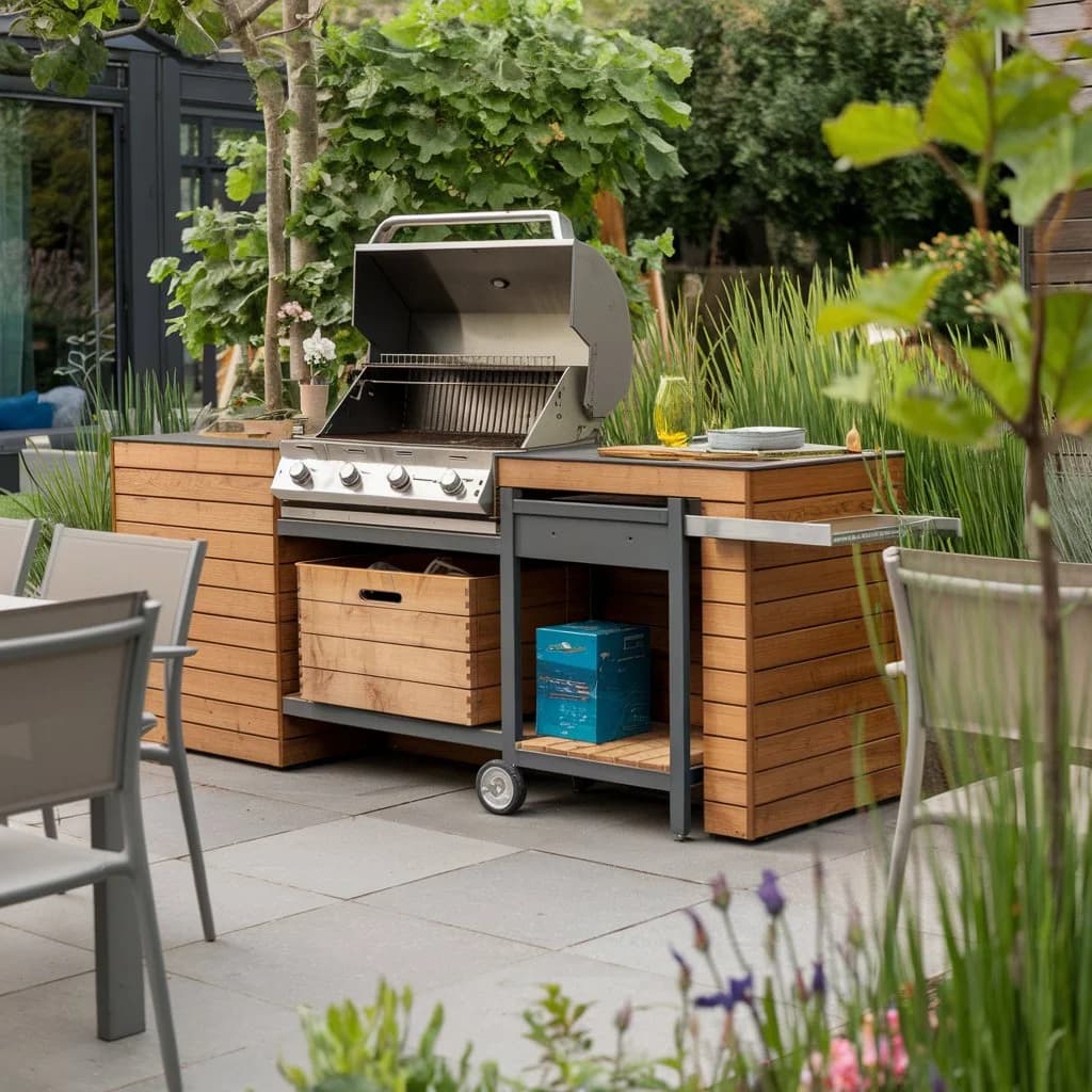 built-in barbecue