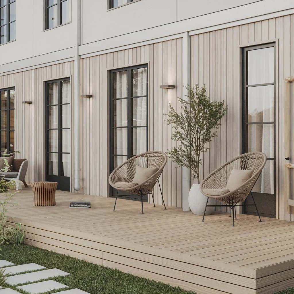 Scandinavian spruce patio