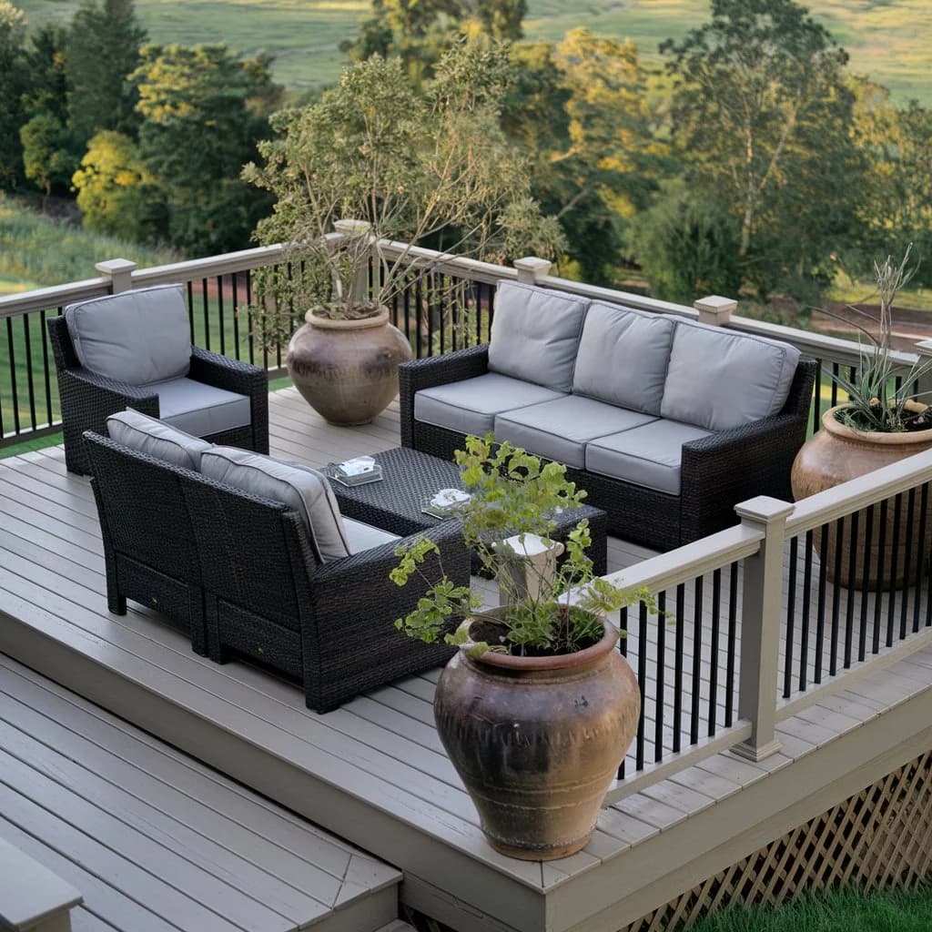 heavy furniture and planters