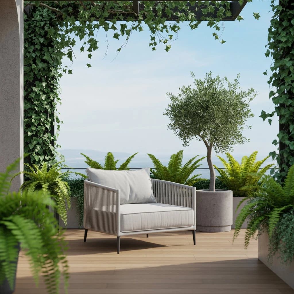 uncovered terrace