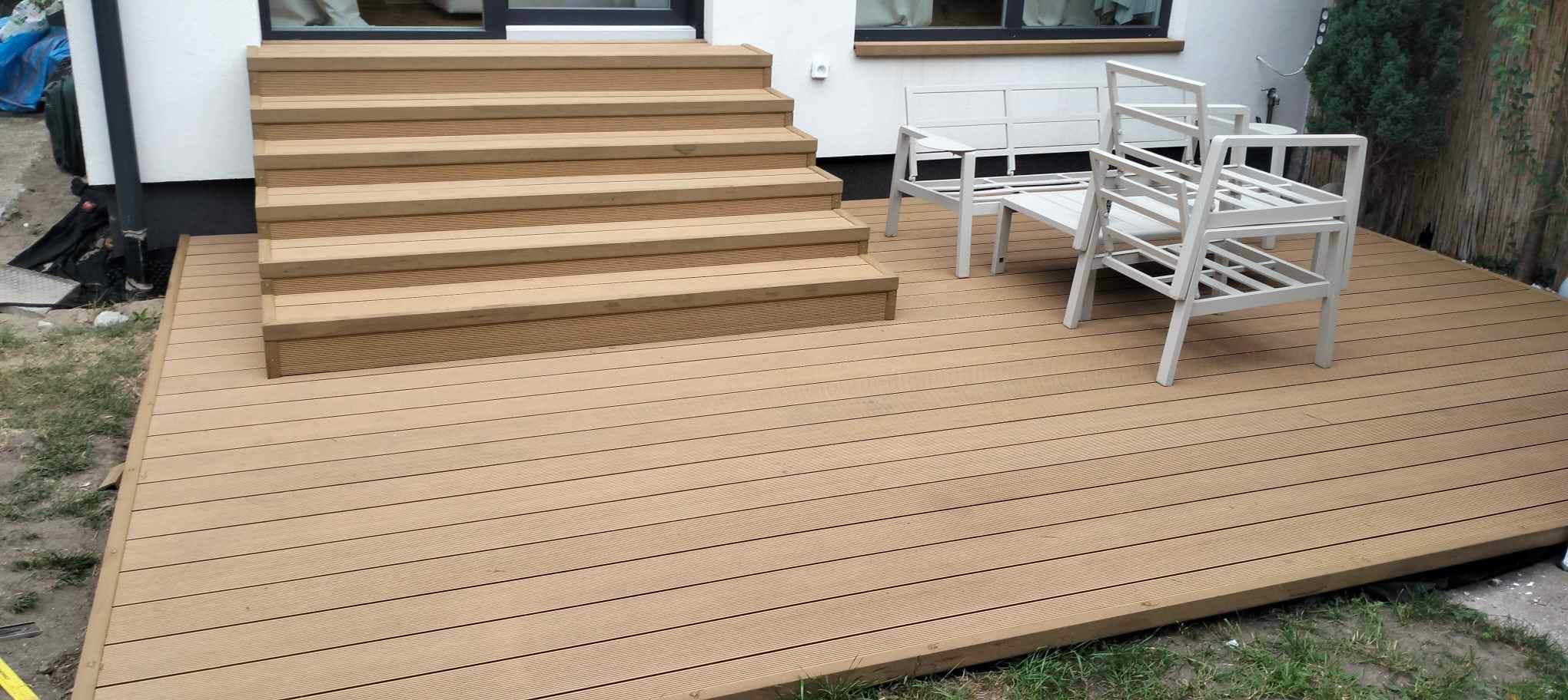 Composite decking board for a terrace - Legnica