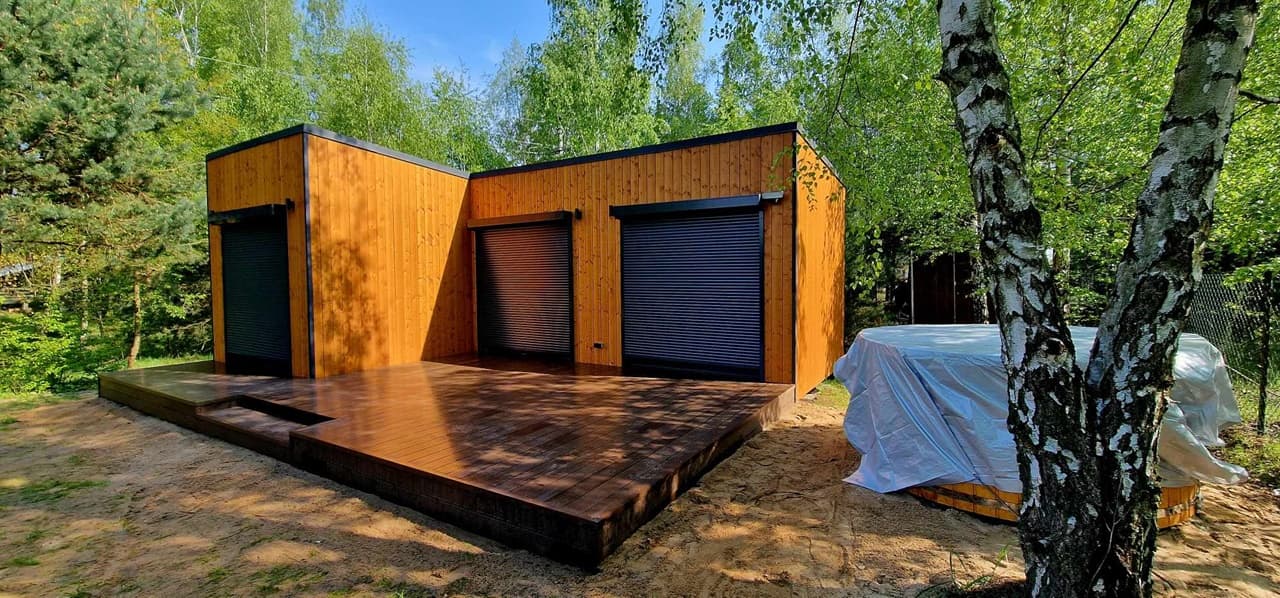 Composite decking board for a terrace - Chełmno
