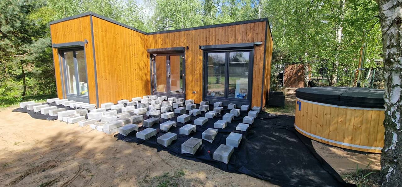 Composite decking board for a terrace - Chełmno