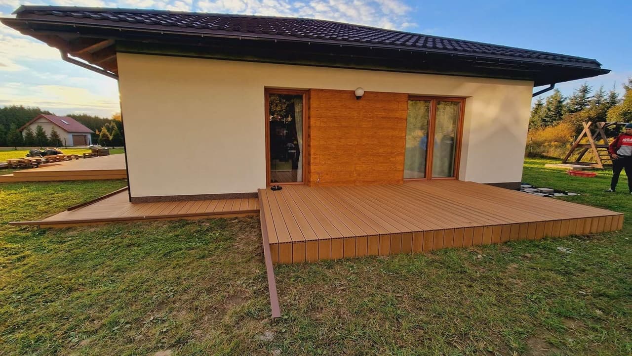 Composite decking board for a terrace - Ostróda