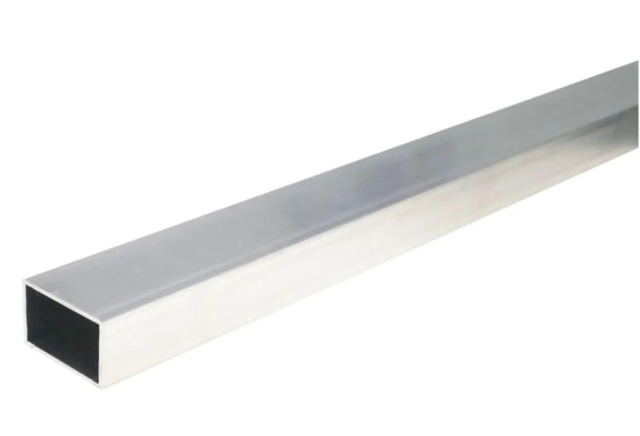 Rectangular aluminium profile 100x25x1.2 mm