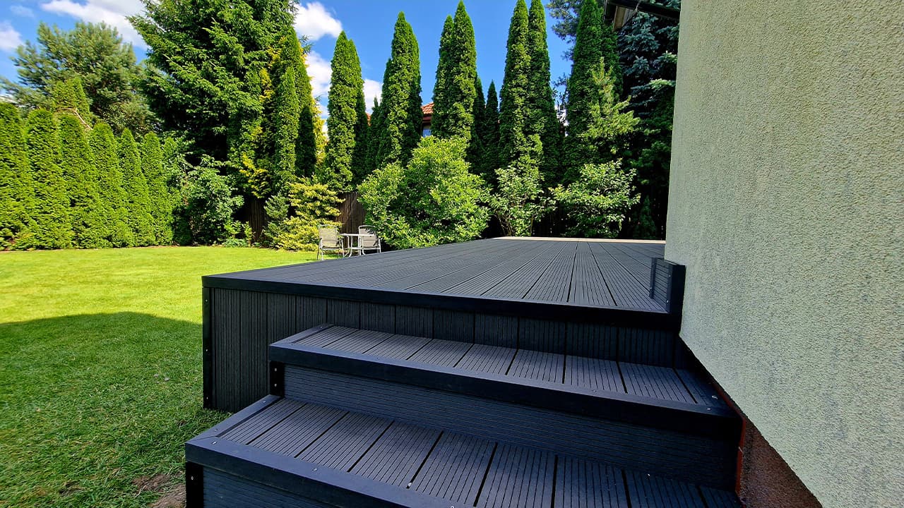 Composite decking board, joists, fixing clips - Częstochowa