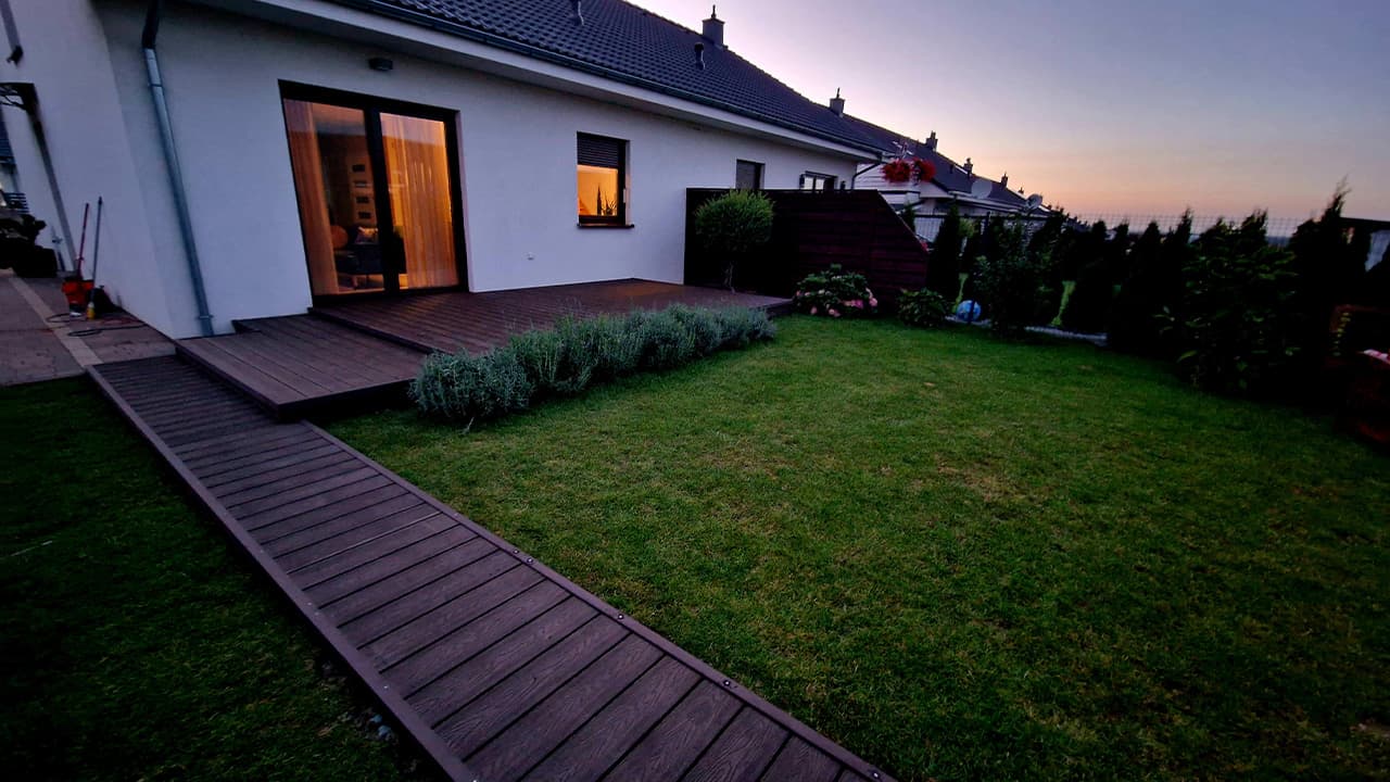 Composite decking board for a terrace - Zielona Góra