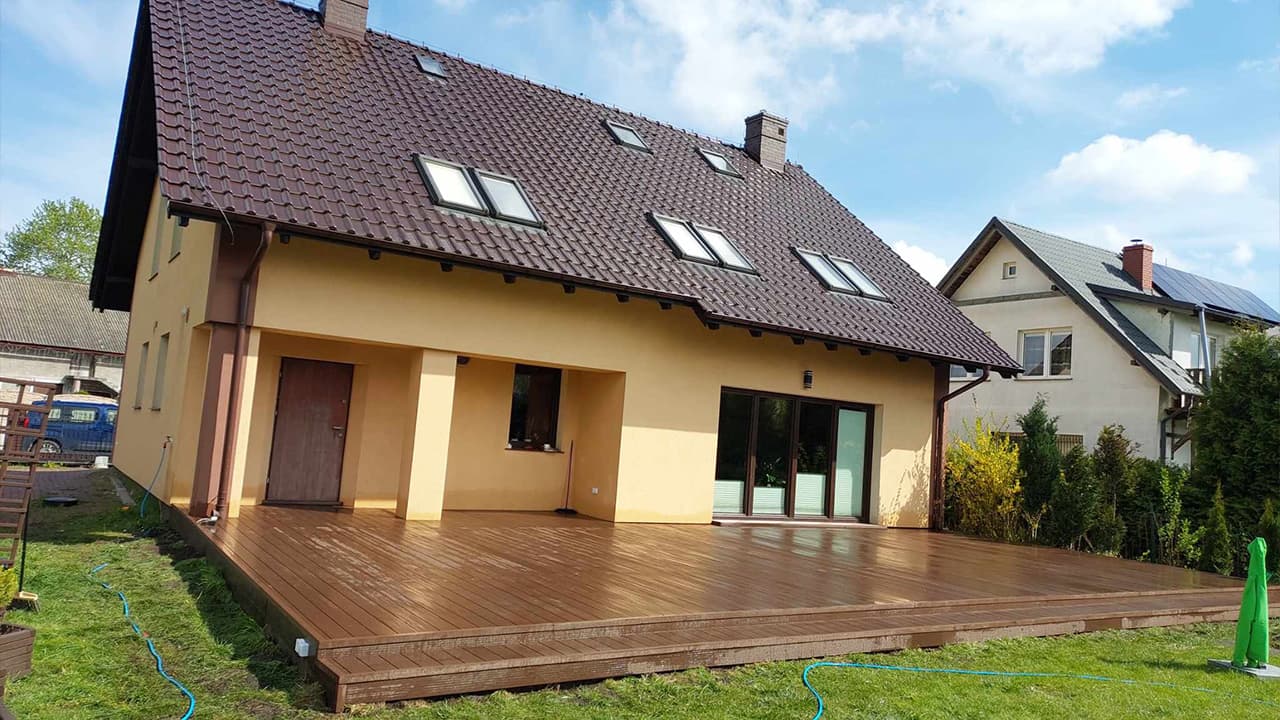 Composite decking board for a terrace - Gdańsk