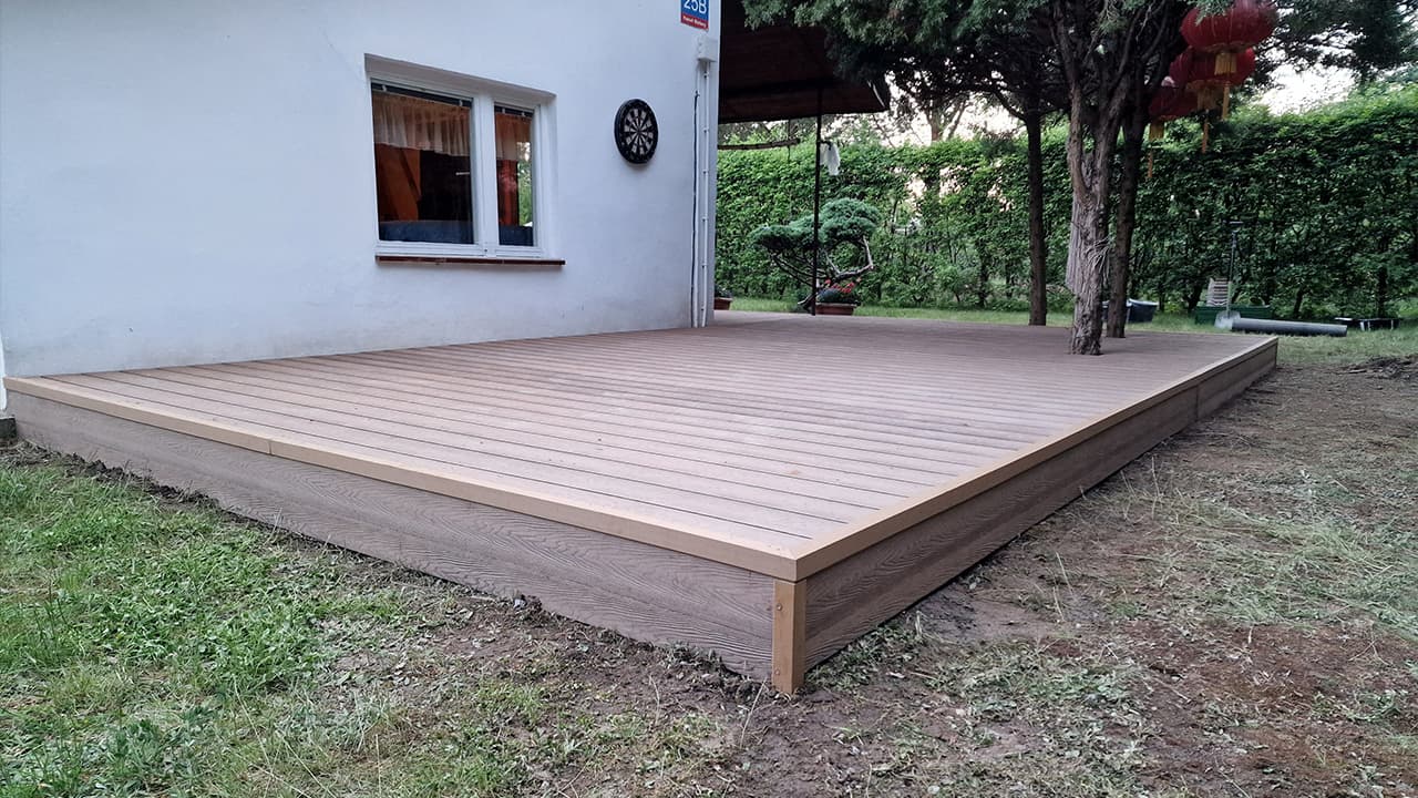 Composite decking board for a terrace - Włocławek
