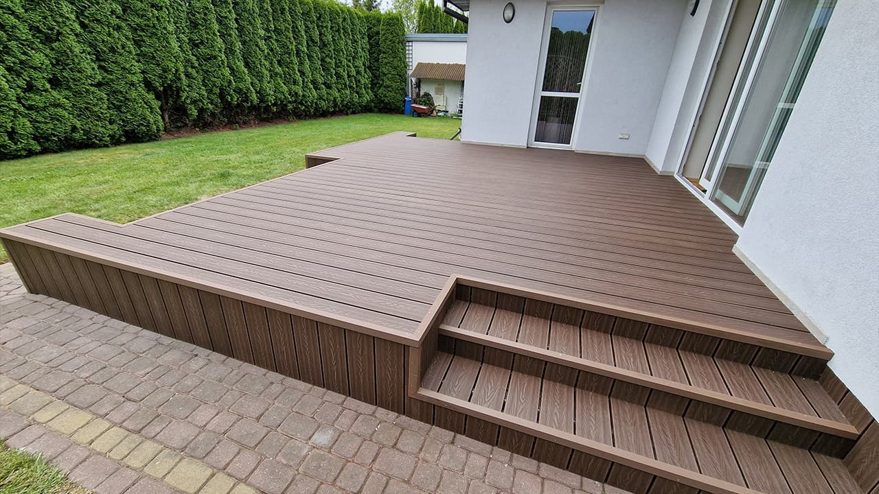 Composite decking board for a terrace - Grudziądz