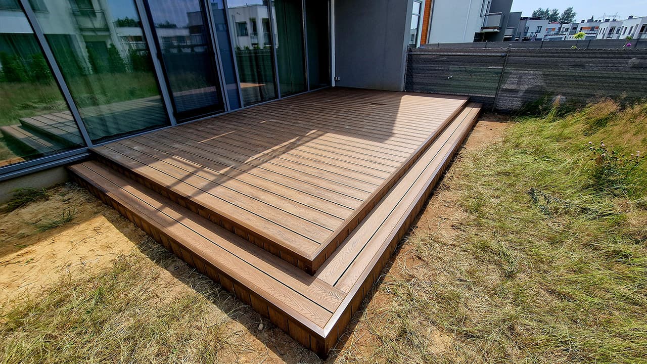 Terrace decking boards for installation in Gliwice