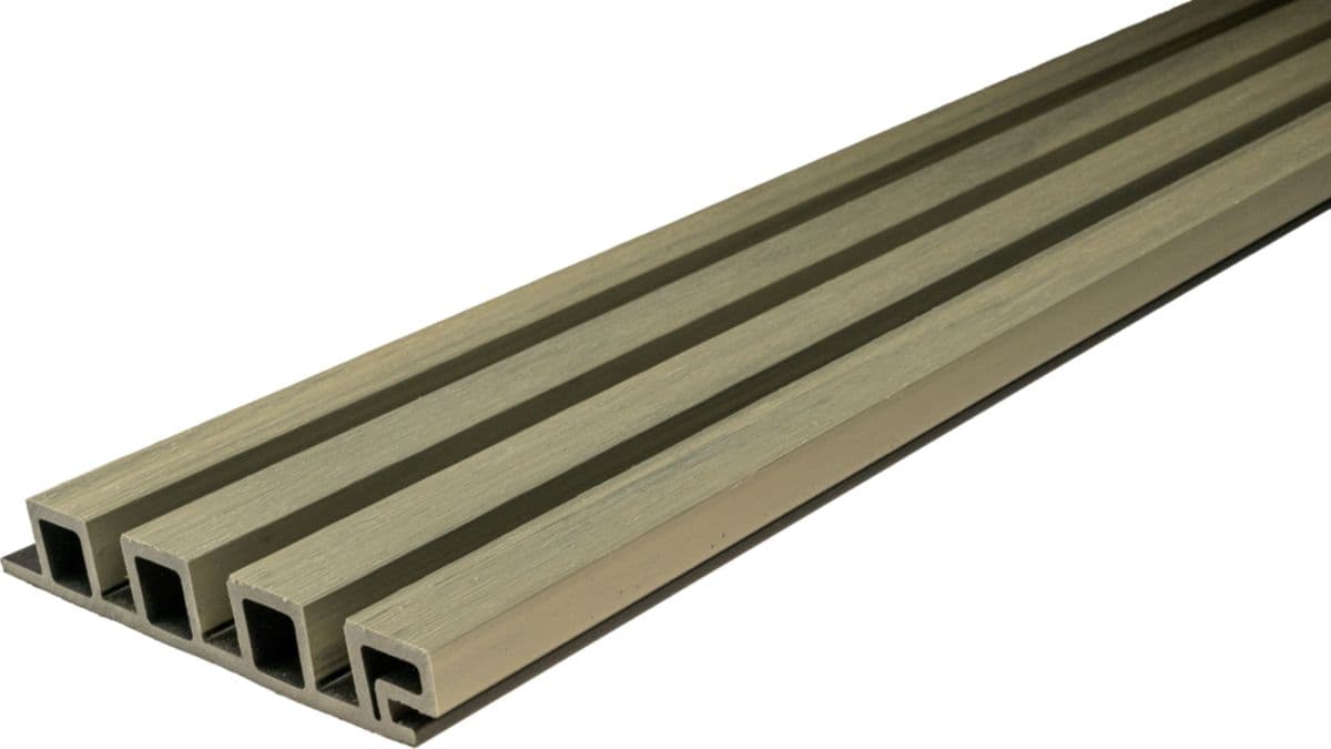 3D SILVER FIR Slatted Composite Cladding Board