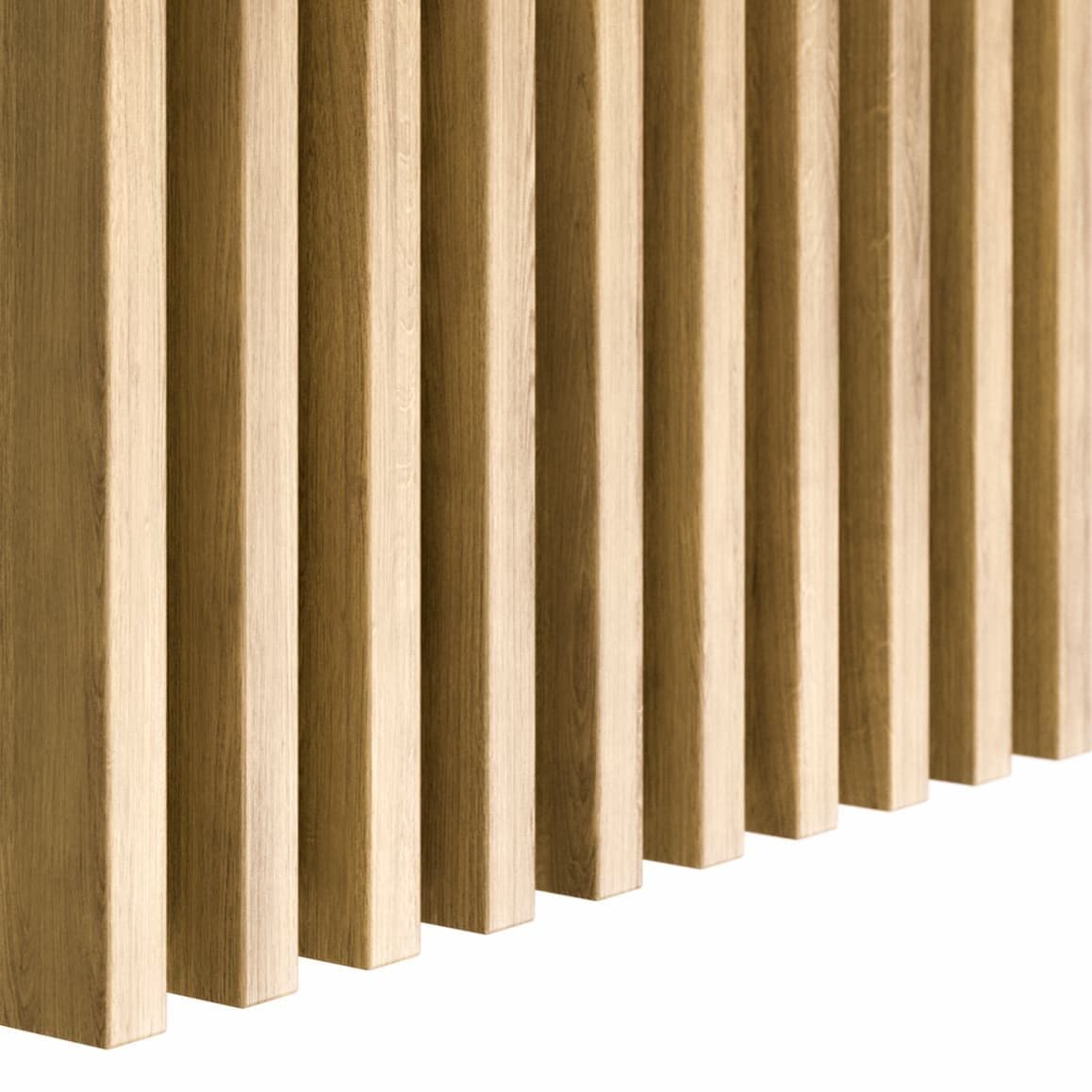 Natural oak wall slats 16x30 mm decorative wall strips