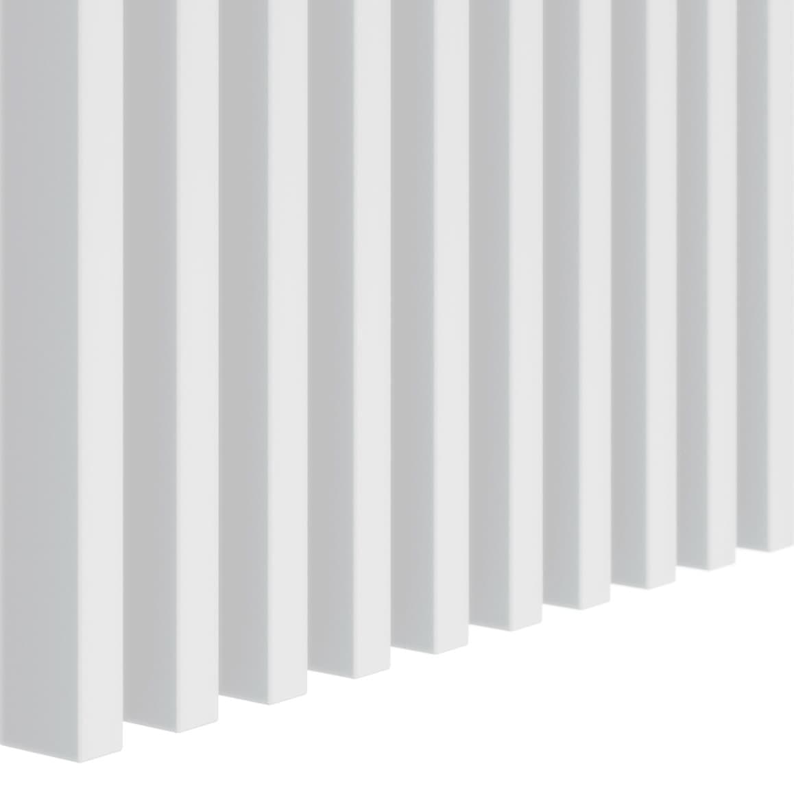 White wall slats 16x30 mm decorative wall strips