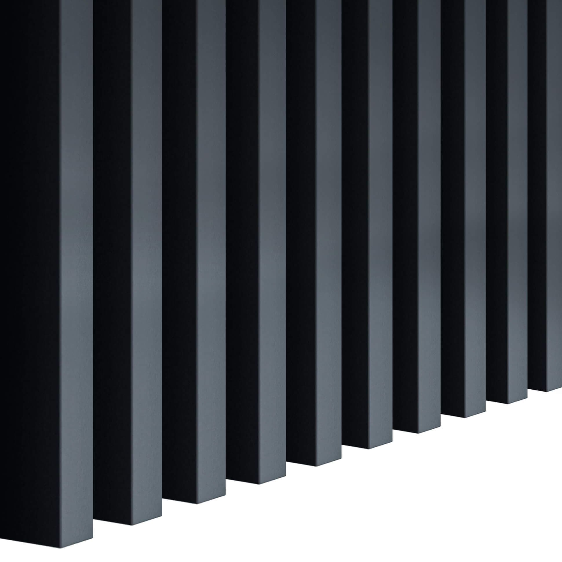Anthracite wall slats 16x30 mm decorative wall strips