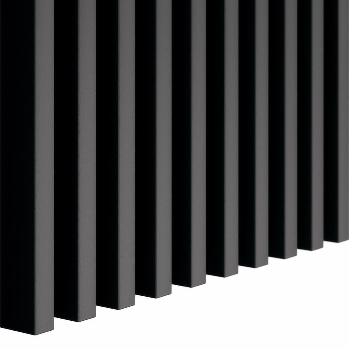 Black wall slats 16x30 mm decorative wall strips