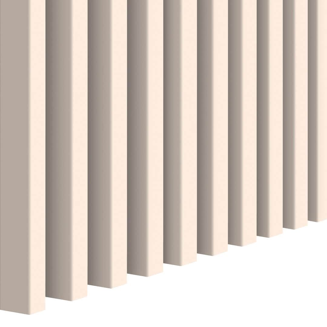 Beige wall slats 16x30 mm decorative wall strips