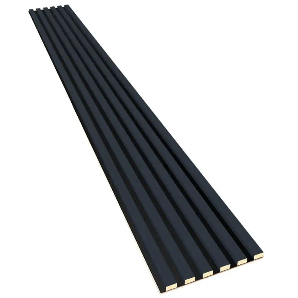 Anthracite wall slats on HDF board 20x300 mm – decorative wall strips