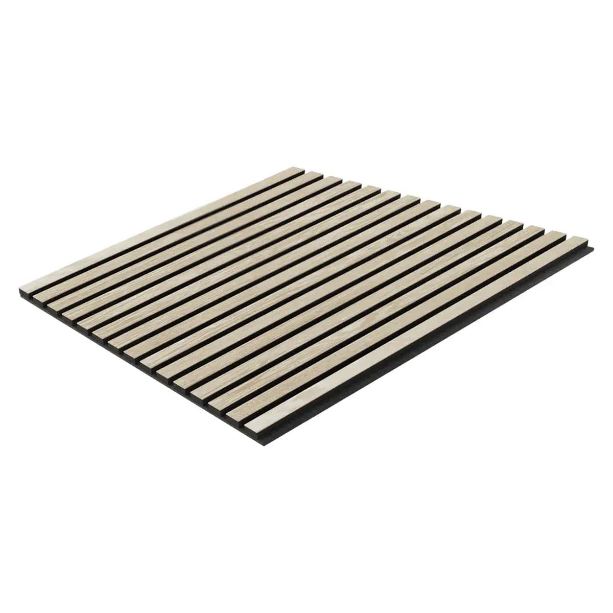 VENEERED acoustic panel, whitewashed oak, 19 mm thick, black felt