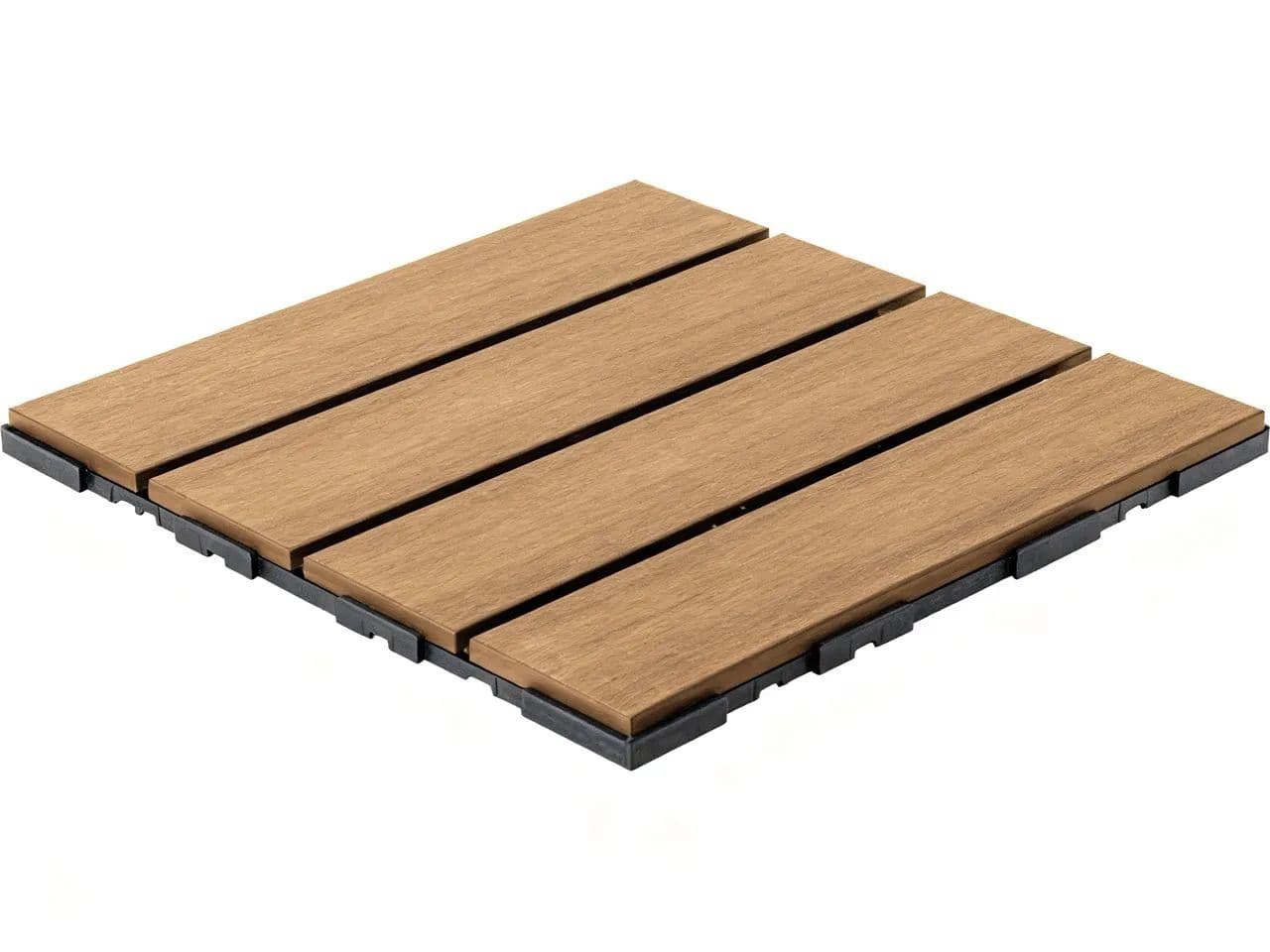 Premium Composite Decking Tile Light Brown 30x30x2.2 cm