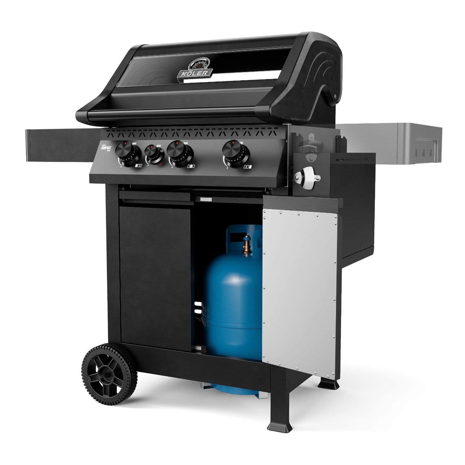 Koler Krone Compact Black Gas Barbecue