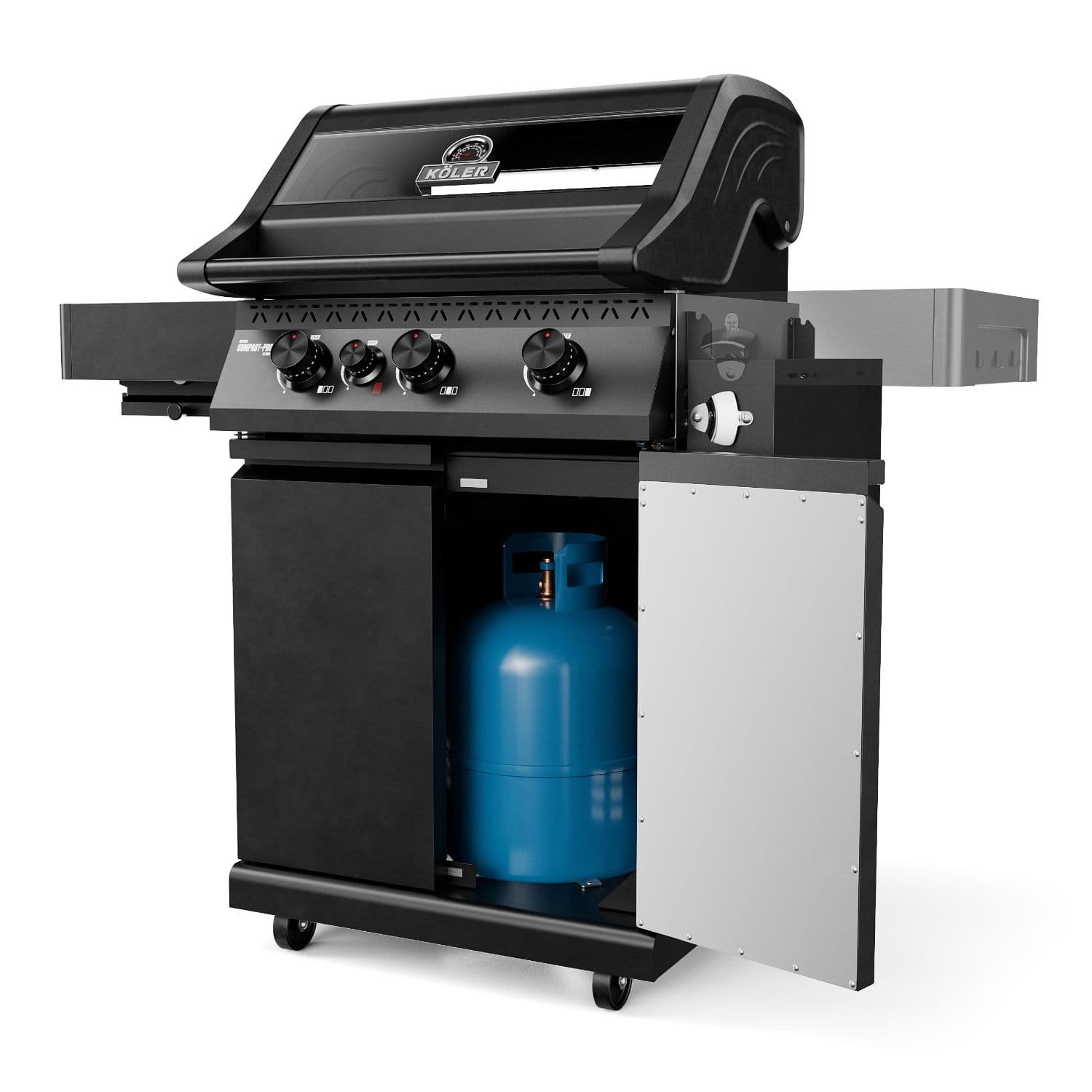 Koler Krone Compact Pro Black Gas Barbecue