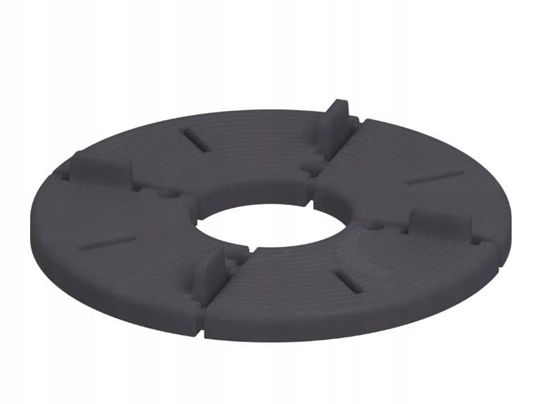 Rubber support pad for paving slabs with built-in 3 mm spacer DDP008