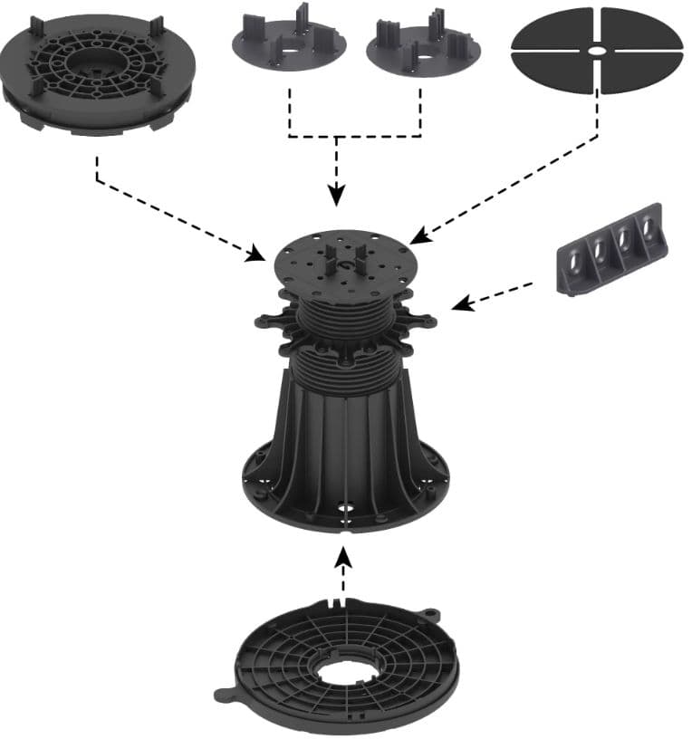Sound-dampening and levelling pad SH145