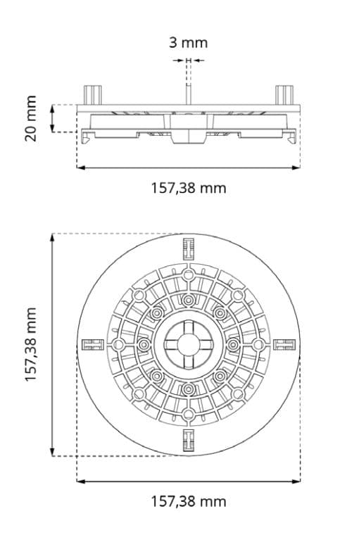 SPIRAL self-levelling head and 3 mm spacers* SPIRAL LE 10680