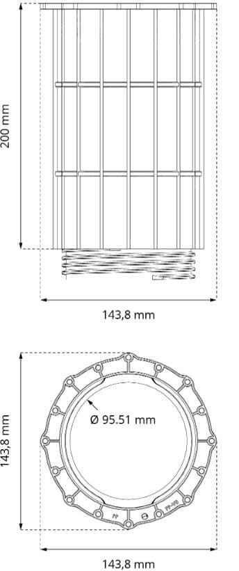 Spacer sleeve 20.0 cm MAX MAX DS200 10679