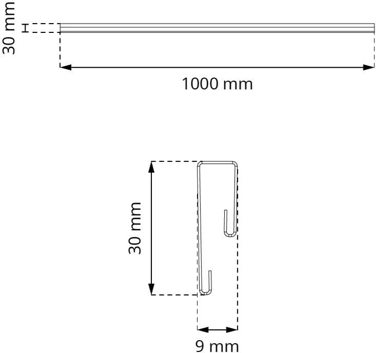 Garden edging cover - galvanised steel NOT-Z 104371