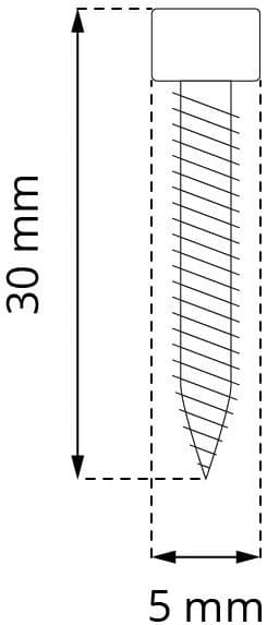 TORX screw for securing a fixing clip to a joist (wood, WPC, aluminium) UW5. 0X30 stainless steel - 1 pc T5X30I 10343