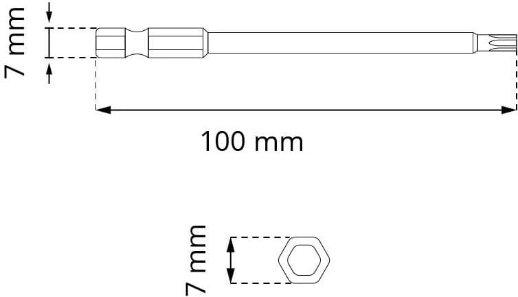 Dedicated Extended T20 Bit for the DECK-DRY Concealed Fixing System BIT20 10002