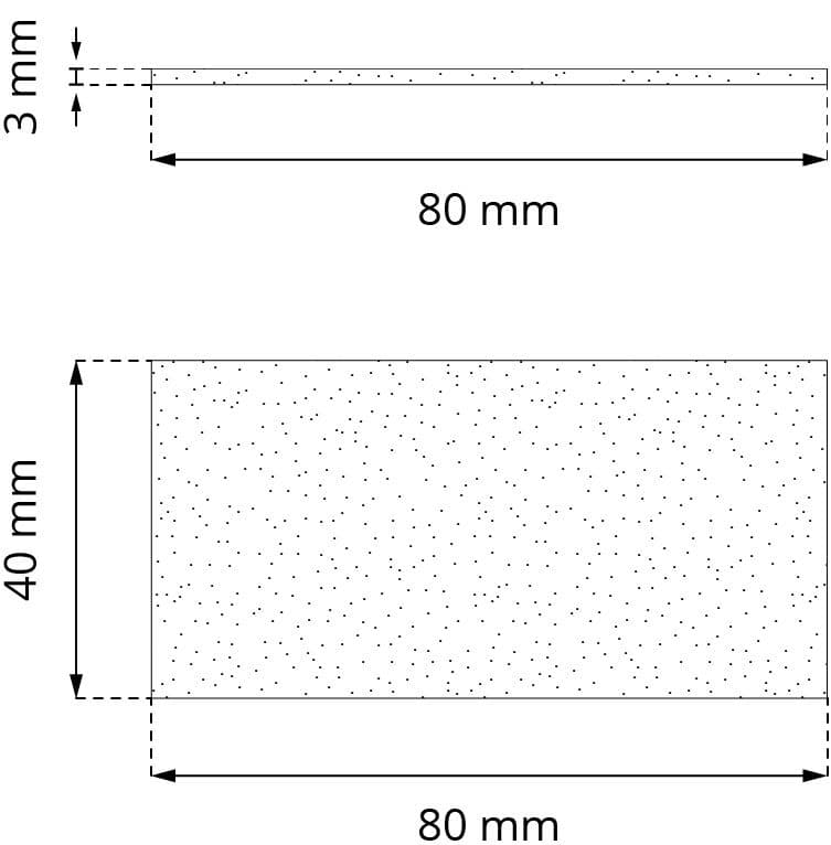 Universal rubber pad 80x40 3 mm FIX3 10131
