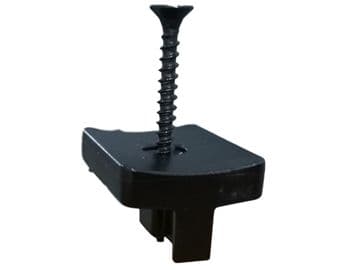 Fixing clip + screw for thermally modified Scandinavian pine
