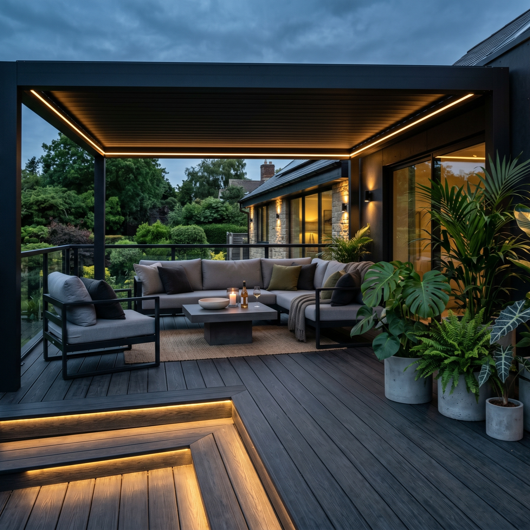 dark composite decking board