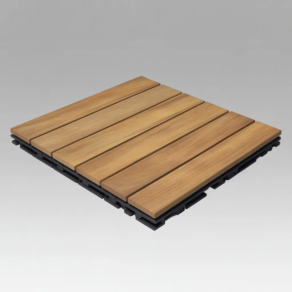 Boho balcony with 30×30 decking tiles